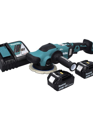 Makita DPO 600 RF polisseuse excentrique sur batterie 18 V 150 mm XPT Brushless + 2x batteries 3,0 Ah + chargeur