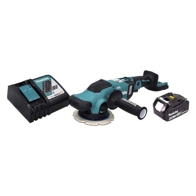 Makita DPO 600 RM1 Pulidora excéntrica a batería 18 V 150 mm XPT Brushless + 1 batería 4,0 Ah + cargador