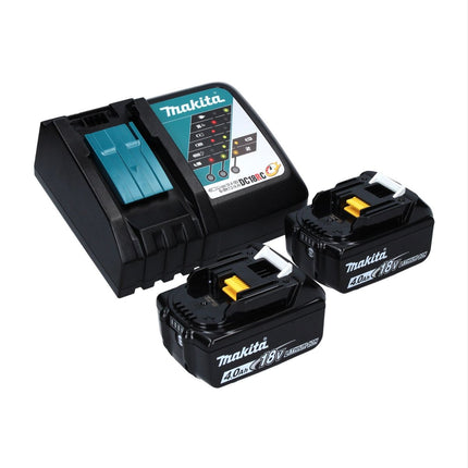 Levigatrice eccentrica a batteria Makita DPO 600 RM 18 V 150 mm XPT Brushless + 2 batterie 4,0 Ah + caricabatterie