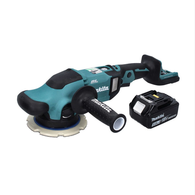 Makita DPO 600 T1 akumulatorowa polerka mimośrodowa 18 V 150 mm XPT bezszczotkowa + 1x akumulator 5,0 Ah - bez ładowarki