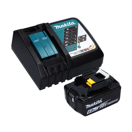 Makita DPO 600 RG1 Pulidora excéntrica a batería 18 V 150 mm XPT Brushless + 1 batería de 6,0 Ah + cargador