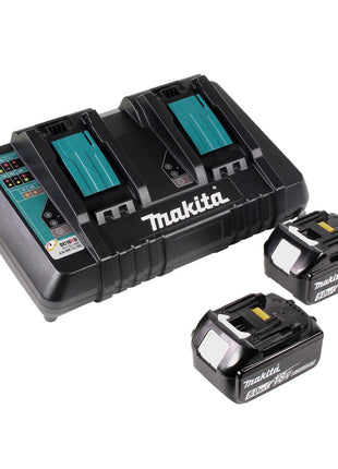 Soplador / aspirador de hojas a batería Makita DUB 363 PT2V 36 V (2x 18 V) sin escobillas + set de aspiración + 2x batería 5,0 Ah + cargador doble