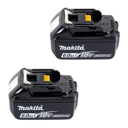 Makita DUB 363 G2V Soffiatore / aspirafoglie a batteria 36 V ( 2x 18 V ) Brushless + set di aspirazione + 2x batteria 6,0 Ah - senza caricabatterie