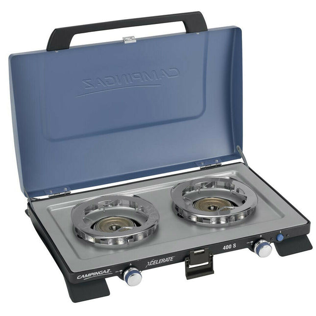 Estufa de camping Campingaz 400 S 2 llamas 2x 2000 vatios Tecnología de quemador Xcelerate