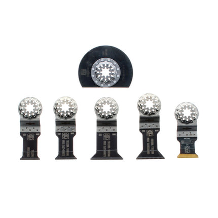 Oscilador de batería Fein MultiMaster AMM 300 Plus C 12 V Starlock Plus + 1x batería 3,0 Ah + cargador + set de accesorios de 6 piezas + estuche