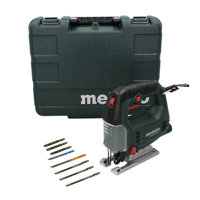 Sierra de calar Metabo STEB 65 Quick 450 vatios + 6 hojas de sierra de calar + estuche