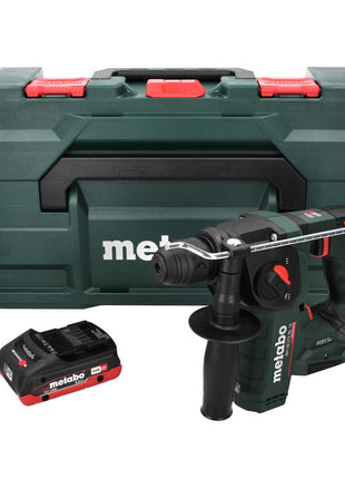 Taladro percutor de batería Metabo BH 18 LTX BL 16 18 V 1,3 J SDS-plus sin escobillas + 1x batería 4,0 Ah + MetaBOX - sin cargador