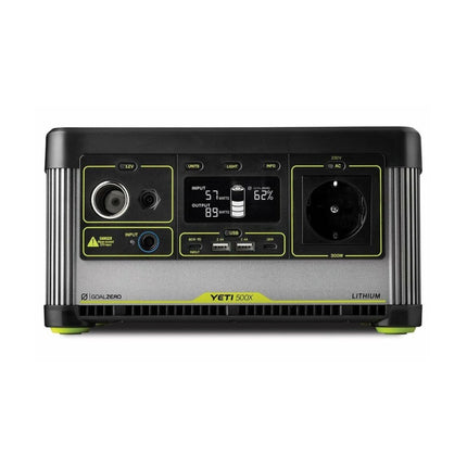Central eléctrica portátil Goal Zero Yeti 500X 5 - 230 V 46,8 Ah + 2x panel solar Boulder 50 22 V 50 W 3,5 A + cable de extensión de 9,1 m + 2x kit de montaje Boulder