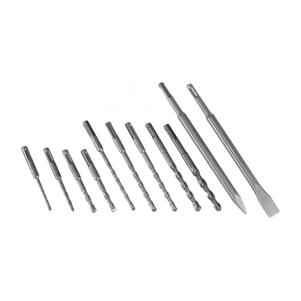 Martillo combinado a batería Metabo KHA 18 LTX 18 V 2,2 J SDS Plus + 2x baterías 4,0 Ah + cargador + juego de taladro y cincel 11 piezas certificado PGM + metaBOX.