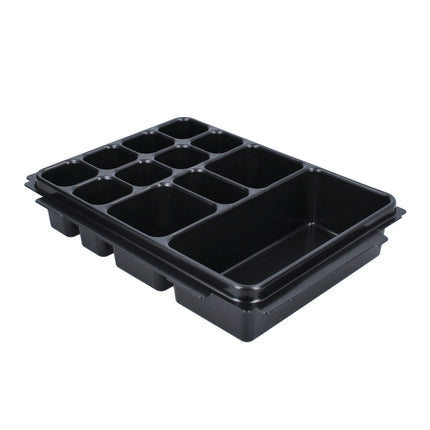 Makita P-83674 Bandeja Divisora con 12 Compartimentos + Funda de Espuma para Herramientas Manuales