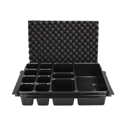 Makita Makpac 1 + inserto universal con 12 canales (P-83674) para piezas pequeñas