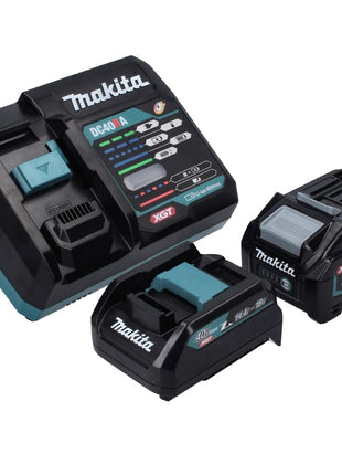 Kit de fuente de alimentación Makita 40 V máx. con 1x batería BL 4040 4,0 Ah XGT + cargador rápido DC 40 RA XGT LXT + adaptador de carga ADP10