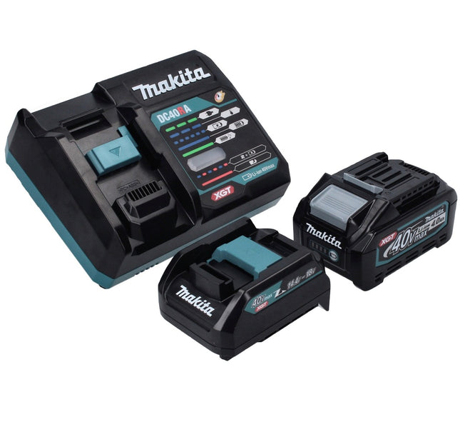 Kit de fuente de alimentación Makita 40 V máx. con 1 batería BL 4040 de 4,0 Ah XGT + cargador rápido DC 40 RA XGT LXT + adaptador de carga ADP10