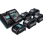 Makita Power Source Kit 40 V max. with 4x BL 4040 battery 4,0 Ah XGT + DC 40 RA fast charger XGT LXT + ADP10 charging adapter