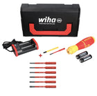 Wiha speedE II electric E-Schraubendreher 7 tlg. + 2x SlimBit + Akku + Ladegerät + L-Boxx Mini + Bit Set slimBit electric VDE Torx Satz 6 tlg.