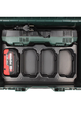 Metabo Set de base - 1x Batterie 18 V 10,0 Ah LIHD + Chargeur double + Coffret metaBOX