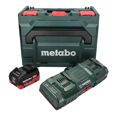 Metabo Basis Set 1x Akku 18 V 10,0 Ah LIHD + Doppelladegerät + metaBOX