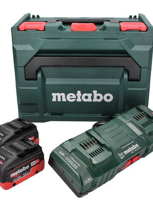 Metabo Basis Set 2x Akku 18 V 10,0 Ah LIHD + Doppelladegerät + metaBOX