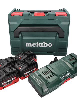 Metabo Basis Set 4x LiHD Akkupack 18 V 10,0 Ah Li-Ion Akku CAS System ( 685143000 ) + ASC 145 DUO Doppel Ladegerät + metaBOX - Toolbrothers