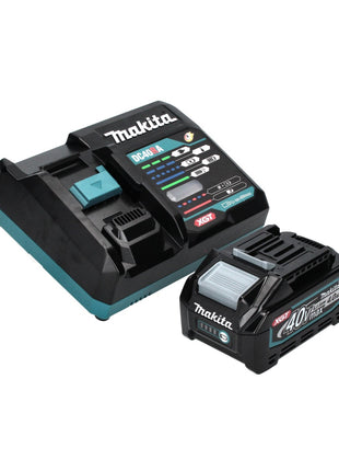 Amoladora angular a batería Makita GA 005 GM101 40 V máx. 125 mm Brushless XGT + 1x batería 4,0 Ah + cargador + campana de aspiración + Makpac