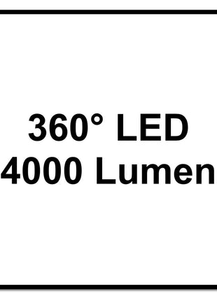 Brennenstuhl professionalLINE - 2x Projecteurs hybrides ORUM LED 360 ° 50 W (2x 9171400401) 4000 lm IP 65 fonctionnement sur batterie et secteur