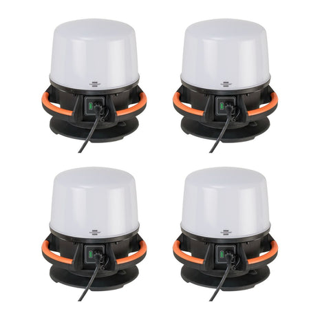 Brennenstuhl professionalLINE projecteurs hybrides - 4x ORUM LED 360 ° 50 W (4x 9171400401) 4000 lm IP 65