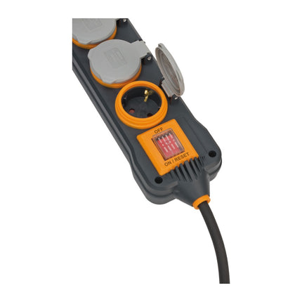 Brennenstuhl professionalLINE Juego 2x regleta 4 enchufes IP 54 8 m (2x 9151480100) H07RN-F 3G1.5