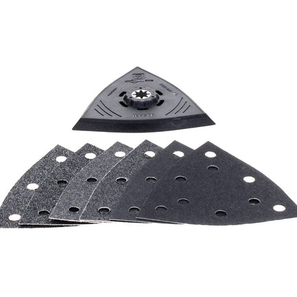 FEIN MultiMaster AMM 500 PLUS Machine oscillante sans fil Starlock Plus 18 V + 1x Batterie 5,2 Ah + Chargeur + Coffret + Set de plaques de ponçage