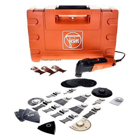 FEIN MultiMaster MM 300 PLUS START Machine oscillante sans fil Starlock Plus 250 W + Coffret + Set d'accessoires, 34 pcs.