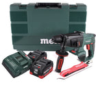 Martillo combinado a batería Metabo KHA 18 LTX 18 V (600210860) + 2 baterías 10,0 Ah + cargador + maletín
