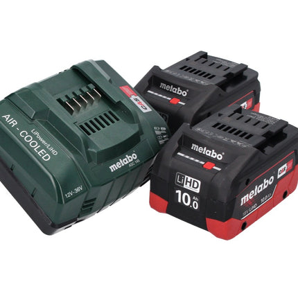 Metabo KHA 18 LTX BL 24 Martillo combinado a batería Quick 18 V 2,2 J SDS-plus sin escobillas (600211840) + 2x baterías 10,0 Ah + cargador + MetaLoc