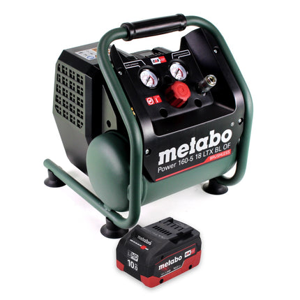 Metabo Power 160-5 18 LTX BL OF Compresor sin cable 18 V 8,0 bar Sin escobillas + 1x batería 10,0 Ah - sin cargador