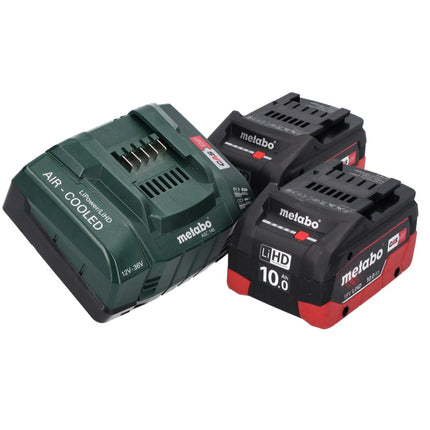 Taladro percutor a batería Metabo SBE 18 LTX 18 V 24 Nm (600845840) + 2 baterías de 10,0 Ah + cargador + MetaLoc