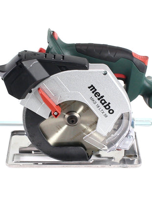 Metabo MKS 18 LTX 58 sierra circular para metal a batería 18 V 165 mm + 2 baterías 10,0 Ah + cargador + MetaLoc