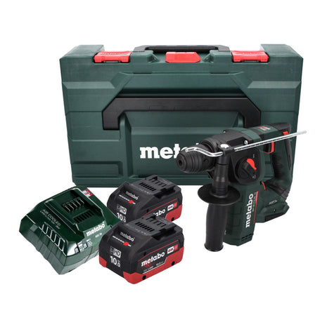 Metabo BH 18 LTX BL 16 taladro percutor a batería 18 V 1,3 J SDS-plus sin escobillas + 2x batería 10,0 Ah + cargador + MetaBOX