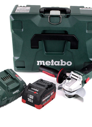 Metabo W 18 LTX 125 Quick amoladora angular a batería 18 V 125 mm (602174840) + 1 batería de 10,0 Ah + cargador + MetaLoc