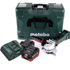 Metabo W 18 LTX 125 Quick amoladora angular a batería 18 V 125 mm (602174840) + 2 baterías de 10,0 Ah + cargador + MetaLoc