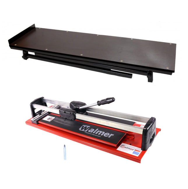 Walmer MGLR II 600 mm Tagliapiastrelle + 2x Dischi da taglio 8 mm + Tavolo tagliapiastrelle