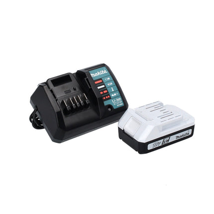 Taladro percutor inalámbrico Makita HP 457 DWX4 18 V 42 Nm Serie G + 1x batería 1,5 Ah + cargador + juego de brocas de 70 piezas + estuche