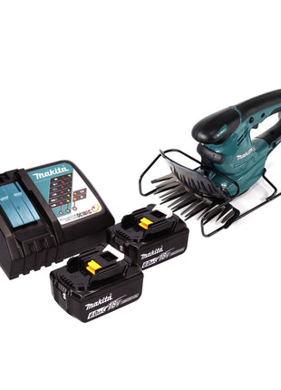 Tijeras de césped a batería Makita DUM 168 RG 18 V 16 cm + 2x baterías 6,0 Ah + cargador