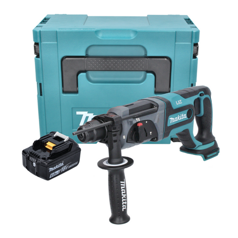 Makita DHR 241 G1J Perceuse-visseuse à percussion sans fil 18 V 2.0 J SDS plus + 1x Batterie 6.0 Ah + Coffret Makpac - sans chargeur