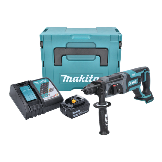 Makita DHR 241 RG1J cordless hammer drill 18 V 2.0 J SDS plus + 1x rechargeable battery 6.0 Ah + charger + Makpac