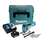 Makita DJV 181 RG1J Scie sauteuse pendulaire sans fil 18 V Brushless + 1x Batterie 6.0 Ah + Chargeur + Coffret Makpac