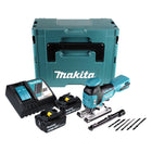 Makita DJV 181 RGJ Akku Pendelhub Stichsäge 18 V Brushless + 2x Akku 6,0 Ah + Ladegerät + Makpac