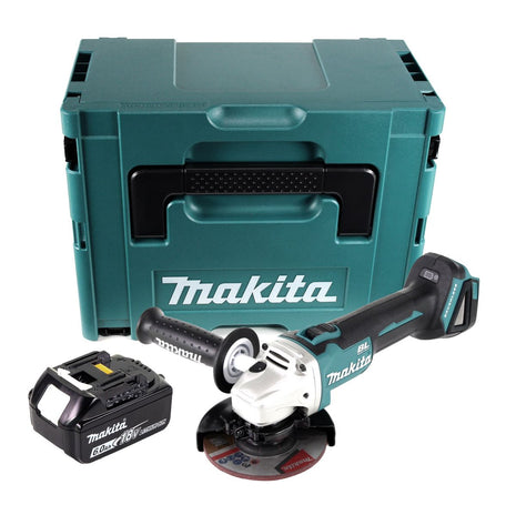 Makita DGA 504 G1J Meuleuse d'angle sans fil 18 V 125 mm brushless + 1x Batterie 6.0 Ah + Coffret Makpac - sans chargeur