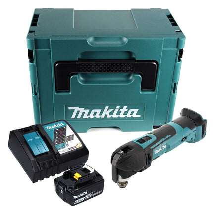 Makita DTM 51 RG1J Cordless oscillating saw 18 V + 1x battery 6.0 Ah + charger + Makpac