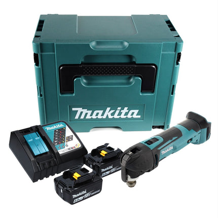 Makita DTM 51 RGJ cordless oscillating drill 18 V + 2x rechargeable battery 6.0 Ah + charger + Makpac