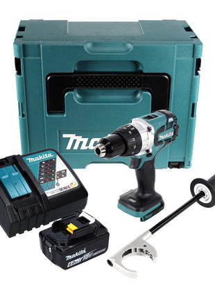 Makita DDF 481 RG1J taladro atornillador inalámbrico 18 V 115 Nm sin escobillas + 1x batería 6,0 Ah + cargador + Makpac