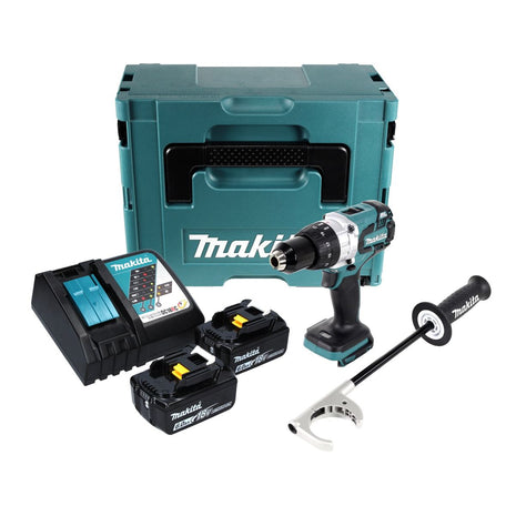 Makita DDF 481 RGJ Cordless drill driver 18 V 115 Nm Brushless + 2x battery 6.0 Ah + Charger + Makpac