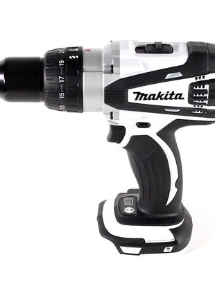 Makita DDF 458 G1J W Taladro atornillador inalámbrico 18 V 91 Nm blanco + 1x batería 6,0 Ah + Makpac - sin cargador